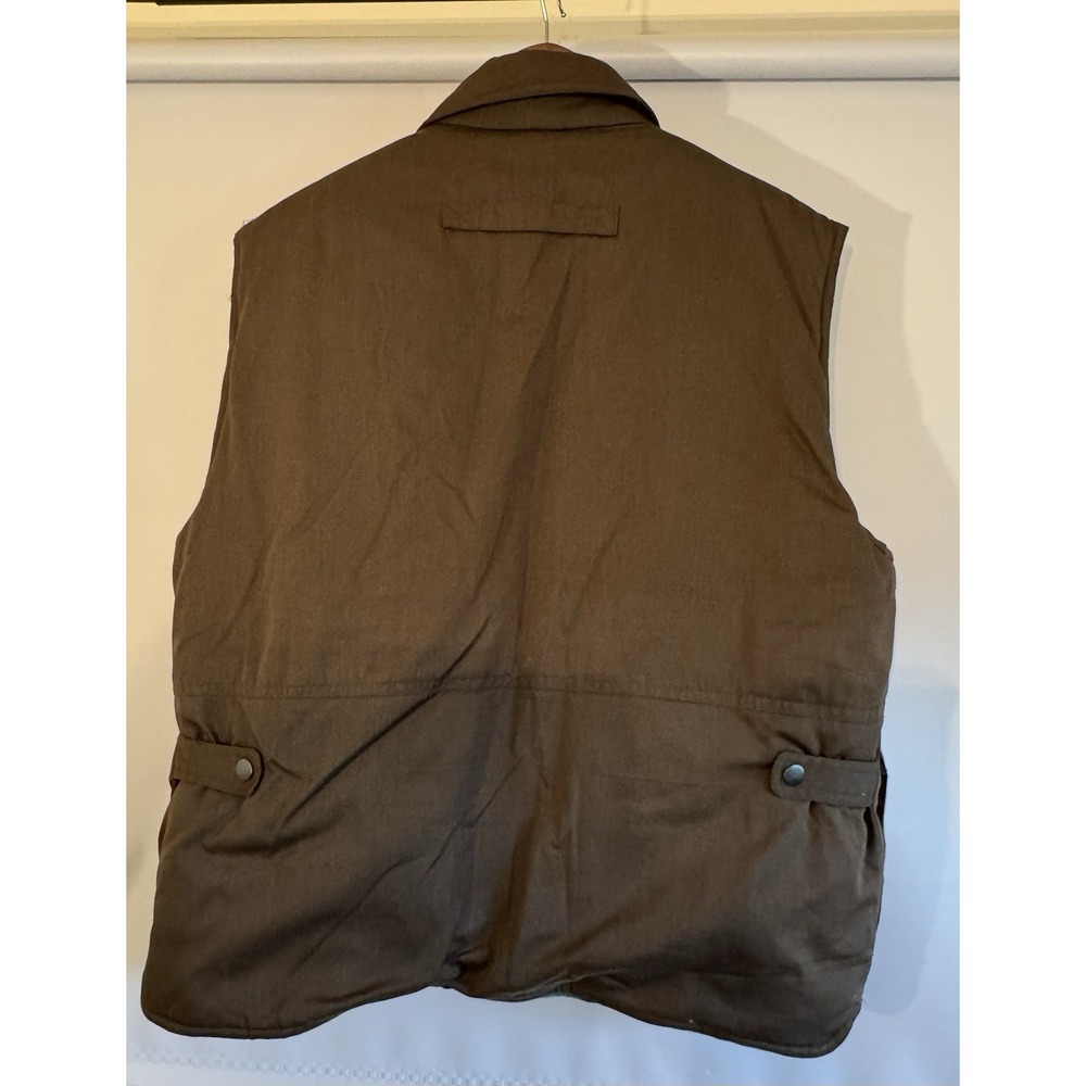 VTG Branded Lion Outdoor Gilet Mens Large Padded Vest Brown Utility Chore - Picture 8 of 9